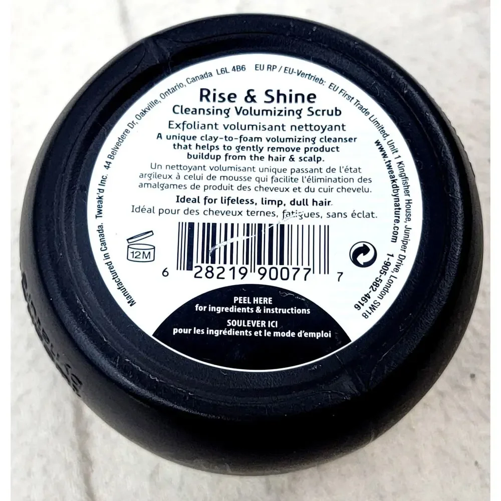 Tweak’d Rise & Shine Volumizing Scrub 8 oz Rhassoul Clay NEW Sealed